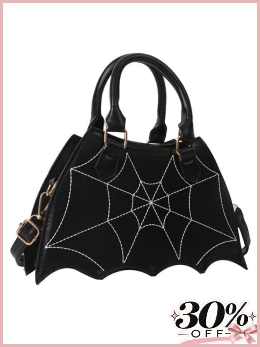 Girls Spider Web Crossbody Bag with Chain PU Leather Purse